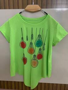 Women Blouses - 青檸色 - 查看 3