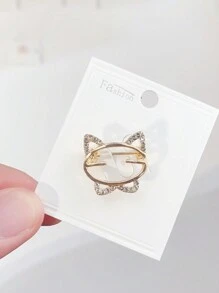 3pcs/Set Anti-Skid Buckle Brooch For Women, Clothes Fixing Tool With Rhinestone Butterfly And Fine Waist Shaping Pin Valentine's Day Valentines - Gold - View 5