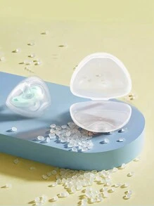Triangle Soother Holder Storage Box, Portable Baby Pacifier Dust Proof Container (Random Style/Color), Sold 1pc/2pcs/3pcs/4pcs Set, Pacifier Not Included - Clear - View 6
