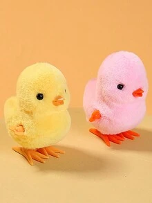 1 Pieza Juguete De Pollo Amarillo De Plástico Y Peluche - Amarillo - Ver 2