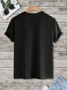 Men T-Shirts - 黑色 - 查看 2