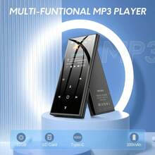 Mp3 Mp4音樂播放器 Mechen 32gb 1.8英寸觸控按鈕,內置fm收音機,支援128gb內存 - 黑色 - 查看 2