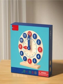 Wooden Digital Clock & Alarm Clock Educational Toy With Pair Matching Game For Toddlers, Classroom Block Model Clockwise Learning Toy - Multicolor - View 6