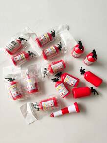 3 件/套可愛滅火器和儲氣罐形狀可伸縮圓珠筆,卡通瓶設計,學生文具,獎品禮物 - 紅色 - 查看 5