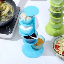 5-Tier Plastic Spice Rack - Blue - View 5