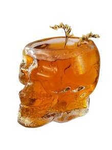 1 件萬聖節骷髏形狀玻璃杯,適合咖啡、果汁和水等飲料,很棒的萬聖節禮物 - 無色 - 查看 5