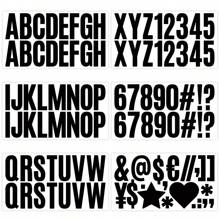 6 Sheets Large Letter Stickers 2.5 Inch Letter Stickers Self-Adhesive Waterproof Letter Stickers For Bulletin Board Photo Frame Classroom Mailbox Window Door Home Mug Decoration DIY Handmade Back To School - Black - View 1
