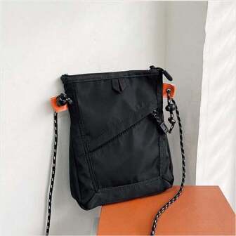 2023新款工作服小方包,男女皆宜時尚韓版學生手機日本ins帆布信差包