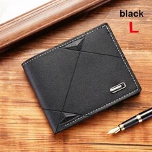 1入組男士多色短款錢包,時尚休閒,多卡槽,薄折疊式樣,柔軟的皮革材質 - 彩色 - 查看 3