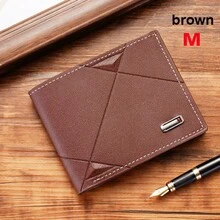 1入組男士多色短款錢包,時尚休閒,多卡槽,薄折疊式樣,柔軟的皮革材質 - 彩色 - 查看 4