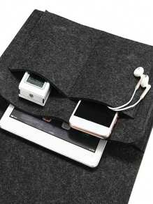 1 件裝毛氈床頭沙發收納袋遠程書籍手機懸掛雜物收納袋宿舍收納袋 30x20 厘米 - 黑色 - 查看 2