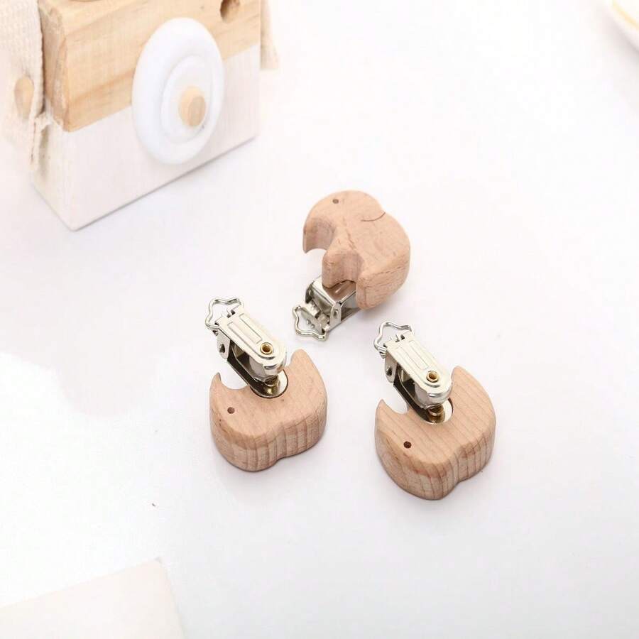 1 件diy 出牙配件大象奶嘴夾,適合日常使用 - 薑色 - 查看 1