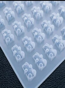 1pc Diy Bear Shaped Silicone Mold For Resin & Soft Material, Epoxy Resin Mold, For Pendant, Jewelry Making Tool, No Water Leakage
