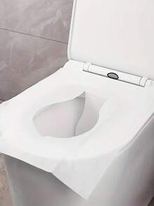 10入/30入/50入一次性馬桶墊，馬桶座墊可水溶、可攜式，商務旅行、露營、旅館入住必備配件 - 白色 - 查看 5