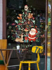 1 件树形图案静电贴窗玻璃装饰墙贴、贴纸、墙贴花、乙烯基贴花，用于家居装饰、春季装饰品让您的家焕然一新、Rama 装饰贴纸 - 彩色 - 查看 2