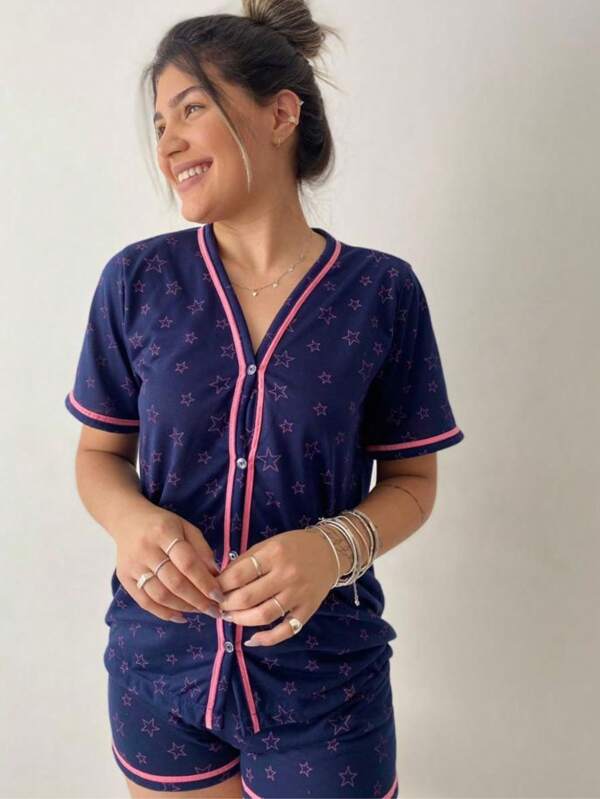 CONJUNTO PIJAMA AMERICANO ESTAMPADO