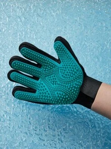 1pc Pet Hair Removal Massage Cleaning Glove, Color Random