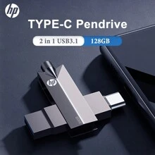 HP Type C Pendrive USB 3.1 X5200M 32GB 64GB 128GB OTG USB閃存盤 2合1雙金屬記憶體棒，適用於智慧型手機和平板電腦 - 黑色 - 查看 3