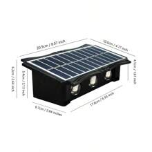 Solar Led Wall Light, Outdoor Waterproof Patio Landscape Villa Led Wall Light, No Punch Wiring Solar Wall Light, Outdoor Balcony Garden Porch Waterproof Wall Light, Up And Down Luminous - Black - View 8