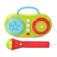 兒童卡拉OK麥克風唱歌機玩具，隨機顏色，是男孩和女孩的完美禮物 - 杏色 - 查看 9
