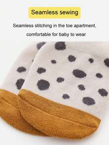 5 Pairs Infant Floor Socks, Toddler Anti-slip Socks, Cartoon Anti-skid Bottom Mid Tube Early Education Socks - Multicolor - View 5