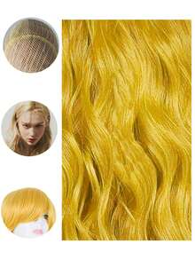70cm/27.5inch Synthetic High-temperature Wig For Women, Ideal For Anime Parties And Daily Wear, Yellow Color - Yellow - View 4