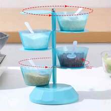 5-Tier Plastic Spice Rack - Blue - View 3