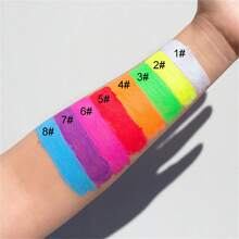 1 Pieza De Pluma De Sombra De Ojos De Neón Rosa - 6# rosa neón - Ver 2