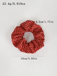 5pcs/pack Red Elastic Hair Bands - Red - View 3