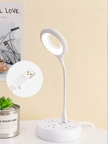 1 Máy Tính USB Sạc Di Động Đèn Ngủ, Đèn Đọc Sách Đầu Giường, Đèn Bàn LED Cho Bé Ăn Đêm Và Giấc Ngủ Phòng Ngủ - trắng - Xem 5