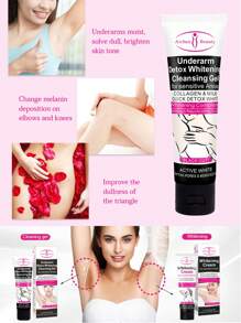 Limpieza de Axilas e Iluminador 50ml Set: Aclarador de Axilas de Alta Eficacia, Crema Blanqueadora y Aclarante Dual, Whitening Cream, Crema Para la Piel, Radiante y Saludable, Fórmula Única y Natural – 100ml Total - Rosa - Ver 6