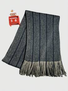 Unisex Couple Plaid Knitted Scarf With Multicolor Tassel Details, Suitable For Spring, Autumn And Winter, A Versatile Boyfriend/girlfriend Gift - Multicolor - View 5