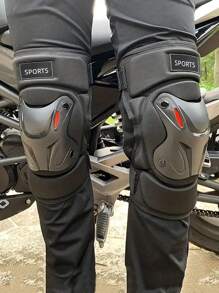 2入組機車膝蓋保護墊 機車腿保護器 透氣防護,全季適用 - 黑色 - 查看 1