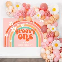NiuN Daisy Theme Party Decorations - Pink - View 1