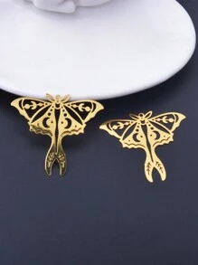 6 Peças De Joias De Latão Dourado Suprimentos De Borboleta E Mariposa De Aço Inoxidável Pingente Para Diy Brincos Artesanais