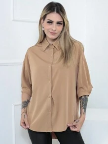 Women Blouses - Khaki - View 5