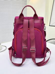 1pc Rose Red Nylon Convenient & Anti-Theft & Casual & Fashionable Backpack Suitable For Women's Daily Use And DatingPortableFor Teen Girls Women College Students,Teacher,Rookies & White-Collar WorkersPerfect For Office,Teacher Gifts,Perfect For Work,School Backpack,Large Capacity,Portable,Laptop Compartment,For Teen Girls Women College Students,Boys And Men,College,Elementary School,Middle School,High School,Work,Business,Commute,Outdoors,Travel,Outings, School Supplies, School Bag, Backpack For School, Back To School Backpack, School Bookbag, Big Backpack, Backpack School, Back To School Bags, Waterproof, Lightweight, Classic Casual, Suitable For Teen Girls Women College Students, Perfect For Back To School, First Day Of School, Middle School, High School