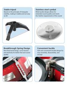 Jazz Drum Set - Perfect Birthday Gift For Beginners! - Multicolor - View 4