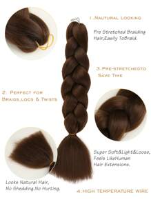 Pack Of 3 Large Black Braiding Hair 24Inch Suitable For Women Daily Holidays And Cosplay Braided Wear Fashion Halloween And Christmas New Year Carnival Music Festival Synthetic Hair Crochet Hair Extensions Useful And Deft High Temperature Hair