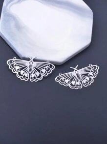 6 Peças De Joias De Latão Dourado Suprimentos De Borboleta E Mariposa De Aço Inoxidável Pingente Para Diy Brincos Artesanais