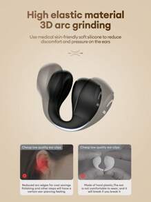 M14 One 米色夹扣式运动耳机，带 Enc 防噪音、长电池寿命和 Hifi 音质和麦克风，适合跑步和开放式，非入耳式 - 米色 - 查看 6