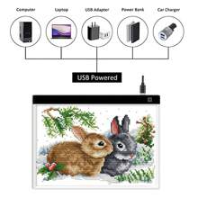 A3水鑽繪畫工具成套工具,LED燈墊,DIY5D水鑽繪畫牆貼壁畫工具套裝,複製板藝術繪畫配件 - A3 鑽石畫工具套裝 - 查看 4