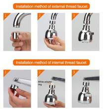 Kitchen Faucet Head Water Save Anti Splash Rotatable Faucet Taps Shower Water Splash Drinking Water Filter - L - View 8