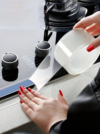 1卷5米透明多功能亚克力胶带，适用于厨房，防水、阻燃、防霉