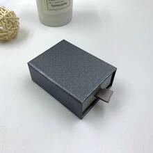 Caja De Embalaje De Joyas Con Cajón, Caja De Regalo Para Collar - Plata Gris - Ver 3