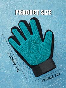 1pc Pet Hair Removal Massage Cleaning Glove, Color Random