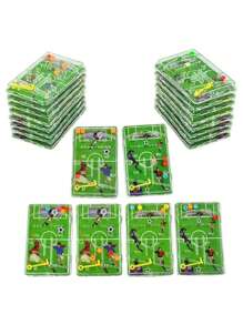 10pcs Maze Style Pinball Game Toy, Square Football Pinball Board For Party - Green - View 1
