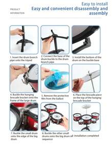 Jazz Drum Set - Perfect Birthday Gift For Beginners! - Multicolor - View 5