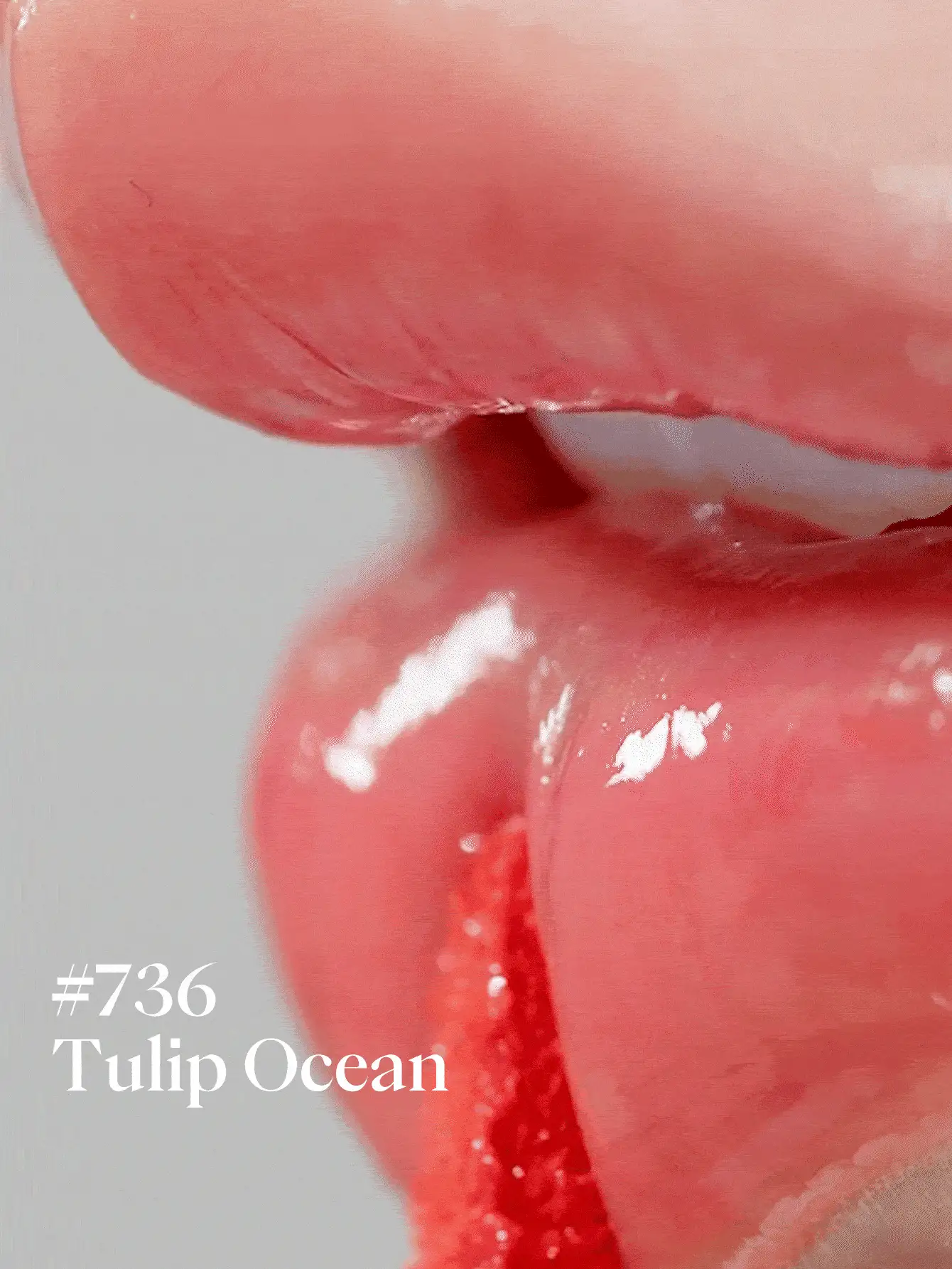 JOOCYEE 736透明紅色海洋水嫩唇彩,持久防污染,瞬間豐滿效果,不黏膩配方,高光澤完成 - 736鬱金香海 - 查看 2