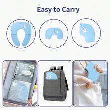 1入組嬰兒折疊旅行便盆座附防滑吸盤，適用於圓形和橢圓形馬桶